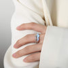 18K Gold-Plated Open Ring Pastel Blue 7 Rings - Tophatter Daily Deals