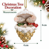 Mice In Gold Cone Resin Hanging Christmas Tree Decoration Gisela Graham 6cm Tree Decoration - Tophatter Daily Deals