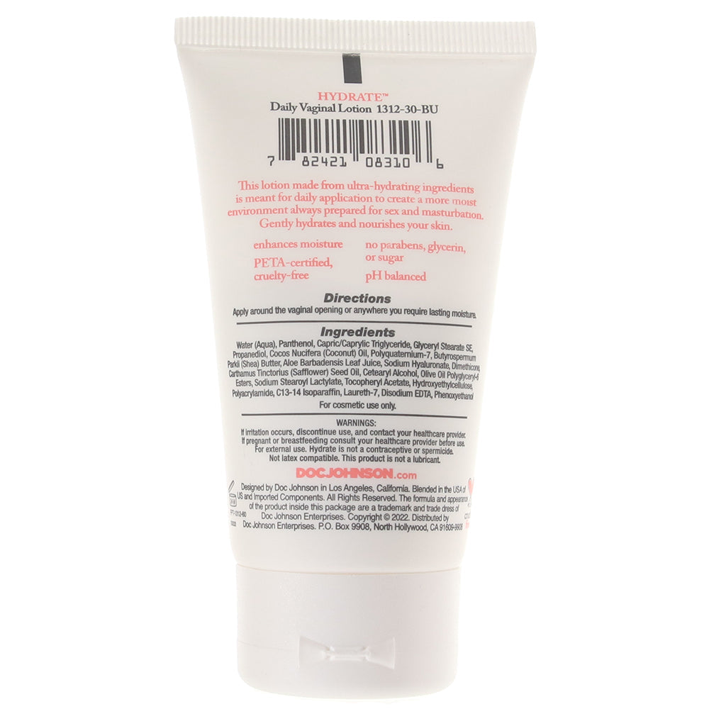 Hydrate Daily Vaginal Lotion in 2oz Sensual Love > Personal Care - Tophatter Daily Deals
