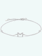 L To P Zircon 925 Sterling Silver Bracelet M-Silver One Size Bracelets - Tophatter Daily Deals
