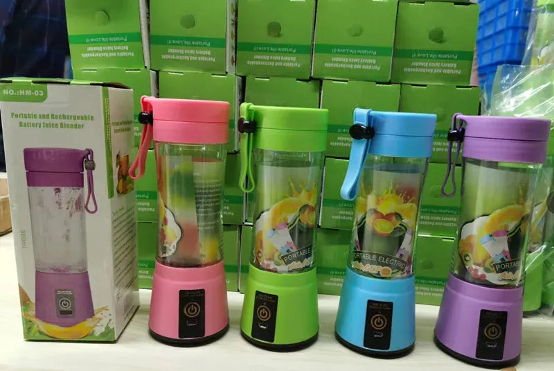 Portable Blender With USB Rechargeable Mini Kitchen Fruit Juice Mixer Home Simple Portable Electric Mini Juicer Bluetooth Speaker Lamp - Tophatter Daily Deals