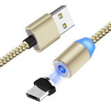 360-degree Blind Round Magnetic Data Cable Gold 0 - Tophatter Daily Deals
