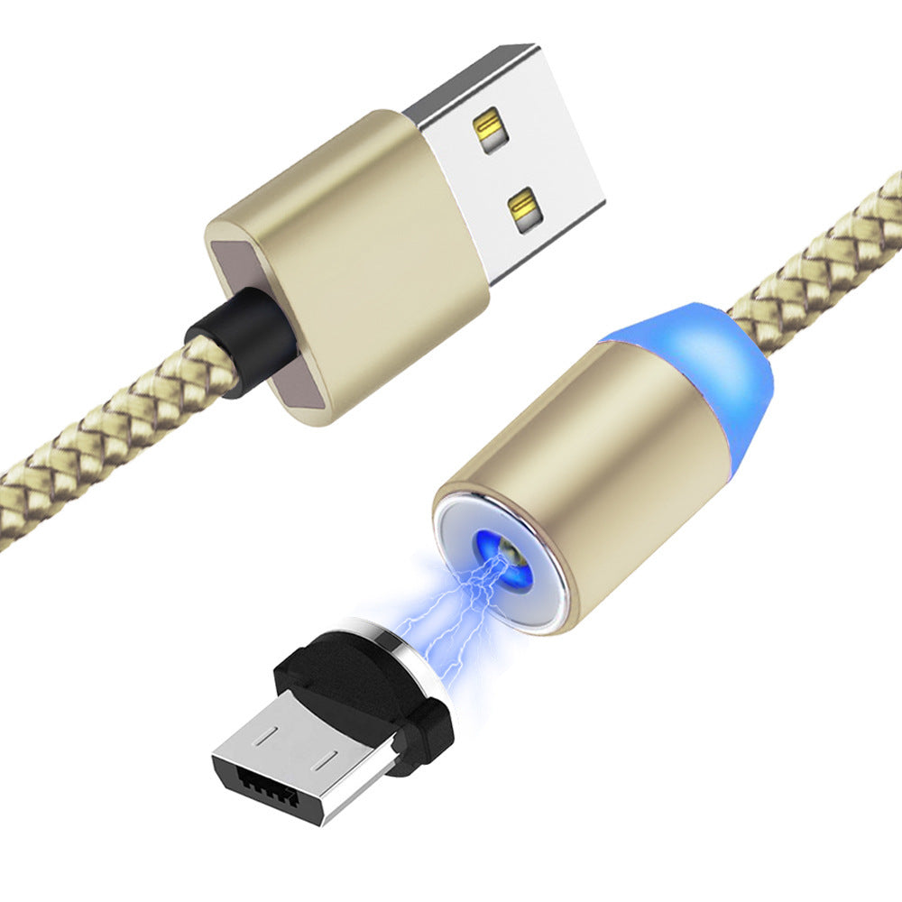 360-degree Blind Round Magnetic Data Cable Gold 0 - Tophatter Daily Deals