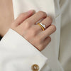 18K Gold-Plated Open Ring White 7 Rings - Tophatter Daily Deals