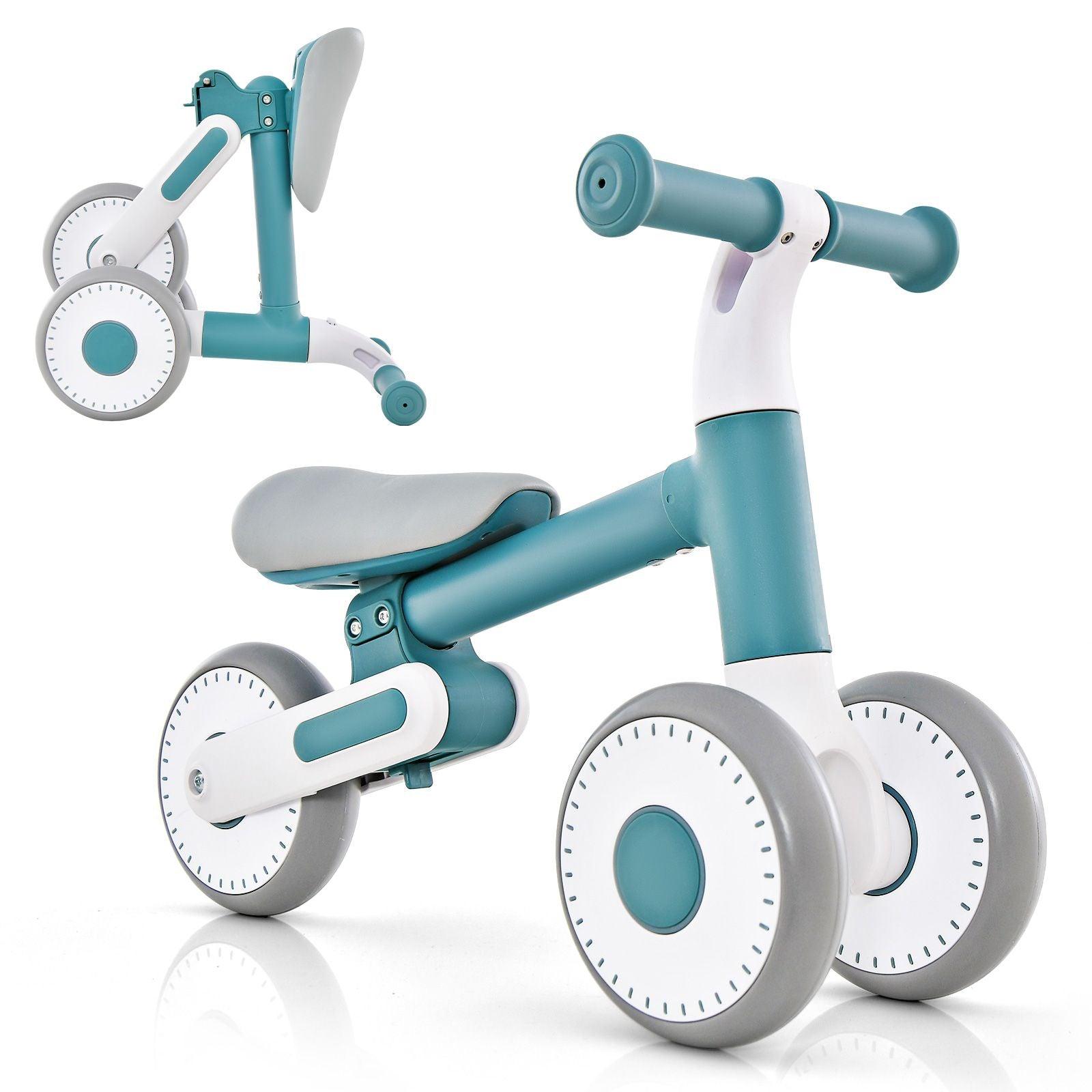 Baby Balance Bike - Toddler Walker Training Bicycle with Adjustable Seat Blue Baby & Toddler - Tophatter Daily Deals