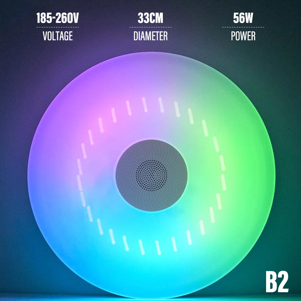 Bluetooth Ceiling Lamp Intelligent RGB Colorful Music E 0 - Tophatter Daily Deals