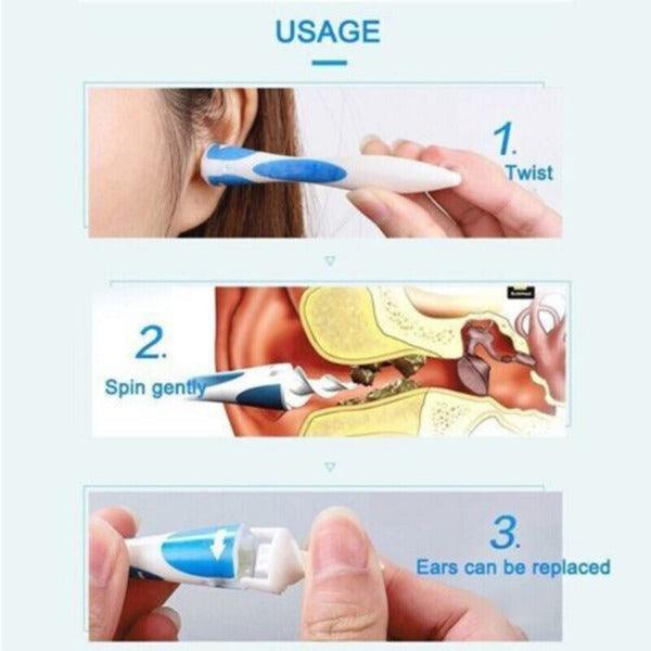 Professional Ear Wax Removal Tools - Ear Wax Remover Cleaner Soft Spiral Earwax Smart Swab Removal Set Personal Care - Tophatter Daily Deals