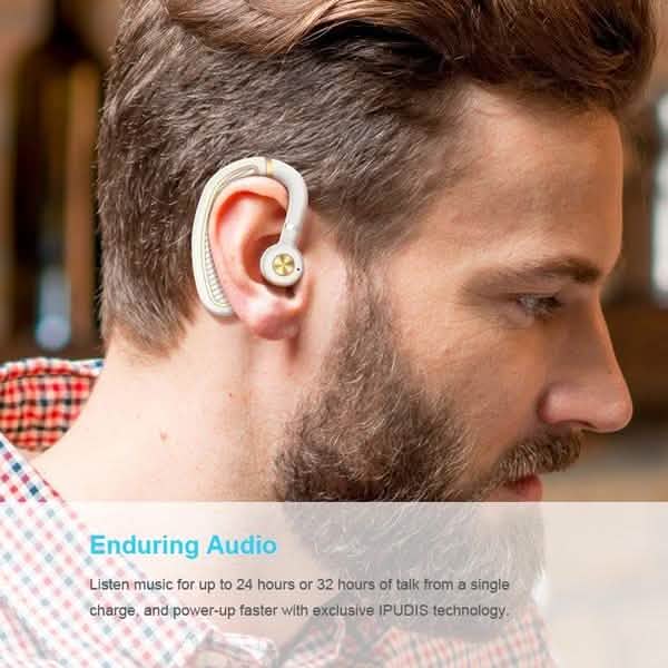 Earhook Business Earphone with Mic In-Ear Headphones - Tophatter Daily Deals