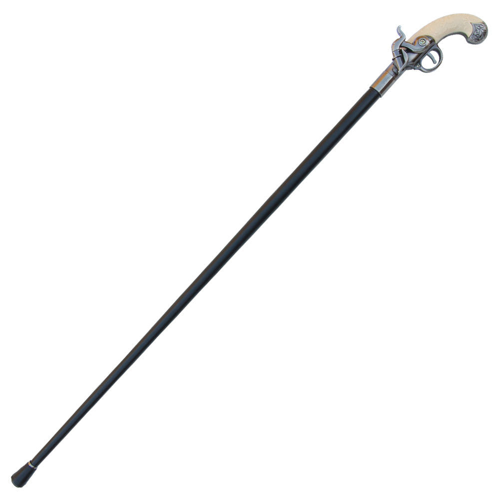 Flintlock Sword Cane Antique Gun Handle Walking Cane Sword Collectible Weapons - Tophatter Daily Deals
