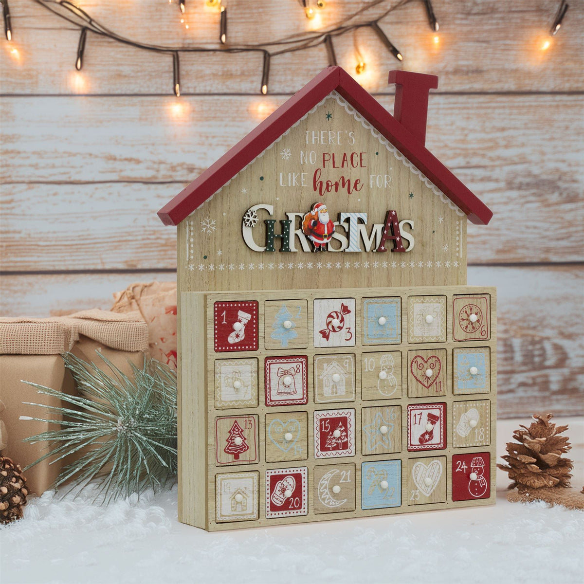 Winter Wonderland House Christmas Advent Calendar | Wooden Advent Calendar Advent Calendar - Tophatter Daily Deals
