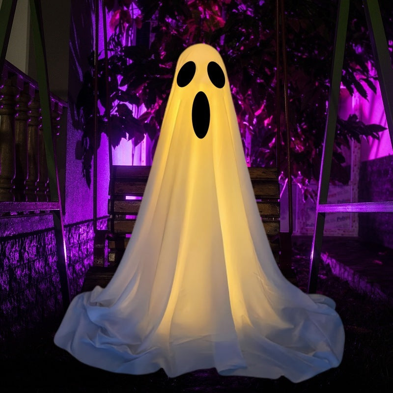 Ghost Halloween Porch Decorations Glowing Lawn Set 2025 Thriller 3D Changing Face Moving Picture Frame - Tophatter Daily Deals