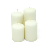 Set of 4 Unscented Ivory Pillar Candles | Long-Burning Candles for Home & Events Candle - Tophatter Daily Deals