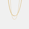 18K Gold-Plated Double-Layered Necklace Necklaces - Tophatter Daily Deals