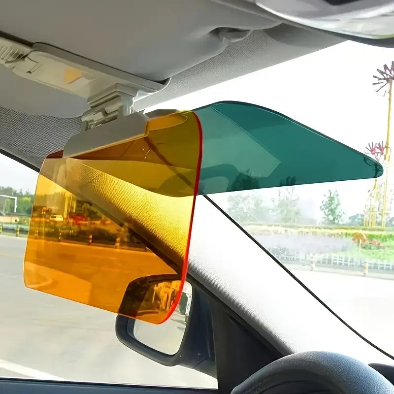 Dual-Use Car Sun Visor – Polarized Day & Night Anti-Glare, UV Resistant Automotive - Tophatter Daily Deals