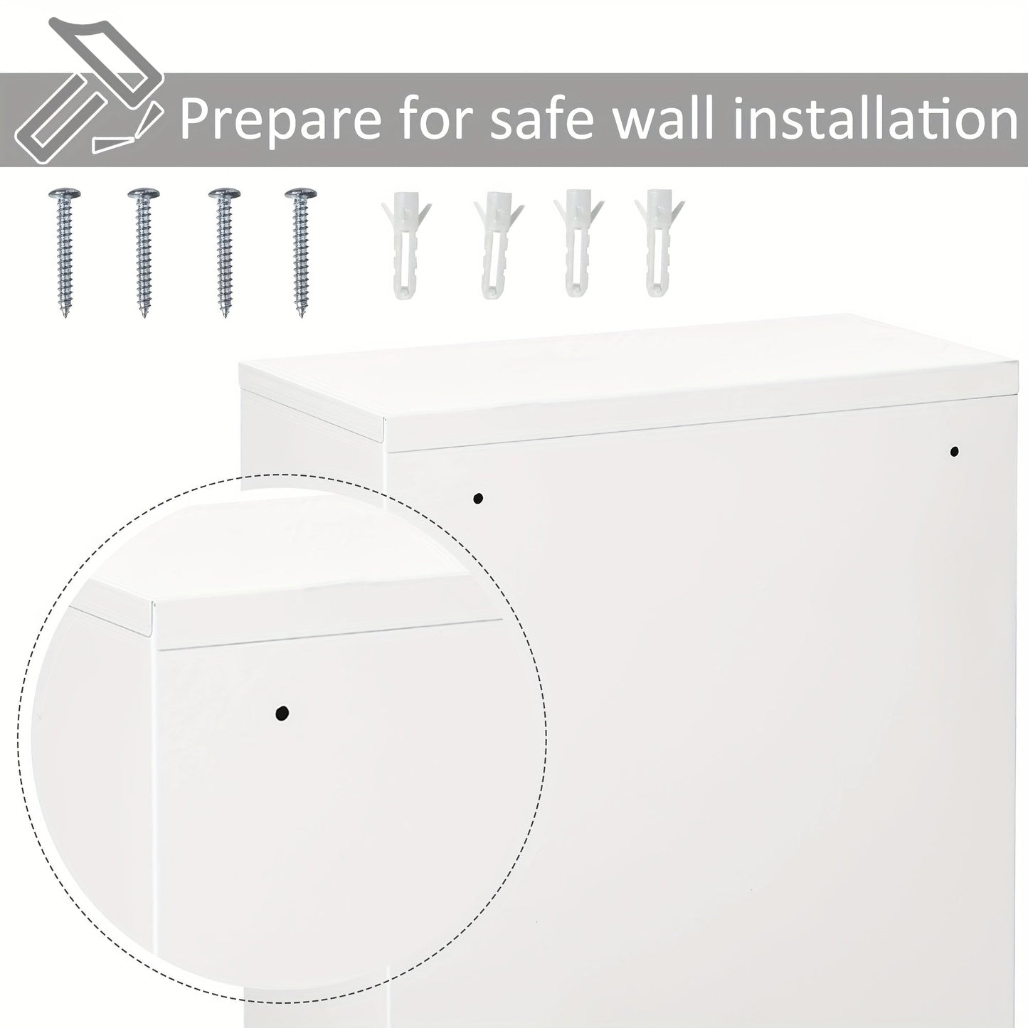 3-Tier Wall-Mounted Metal Medicine Cabinet Bathroom Accessories - Tophatter Daily Deals
