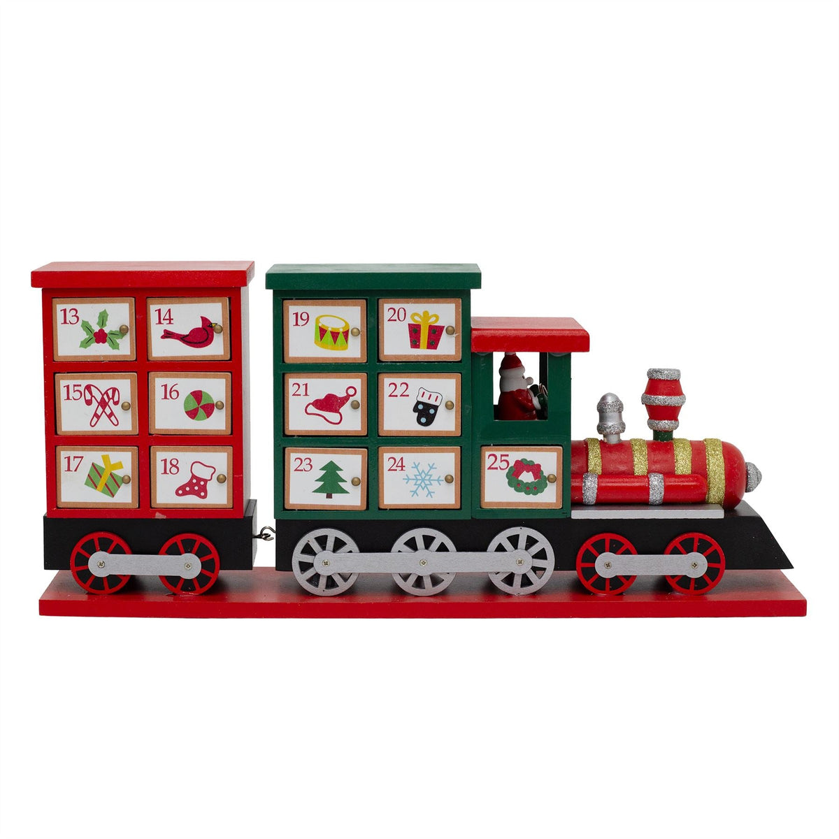 Santa Express Train Christmas Advent Calendar | Wooden Train Advent Calendar Advent Calendar - Tophatter Daily Deals