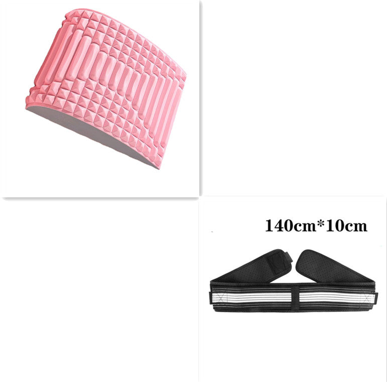 Back Stretcher Pillow Neck Lumbar Support Massager For Neck Waist Back Sciatica Herniated Disc Pain Relief Massage Relaxation Pink SetB 0 - Tophatter Daily Deals