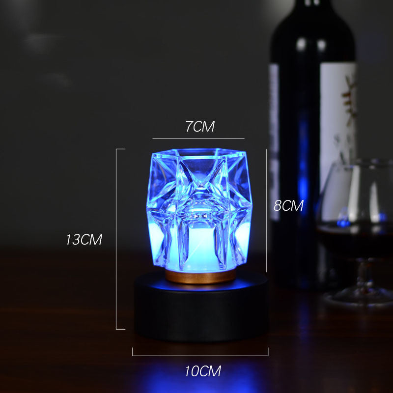 Bar Atmosphere Table Crystal Lamp Led LightsCharging Blue light 220V US 0 - Tophatter Daily Deals
