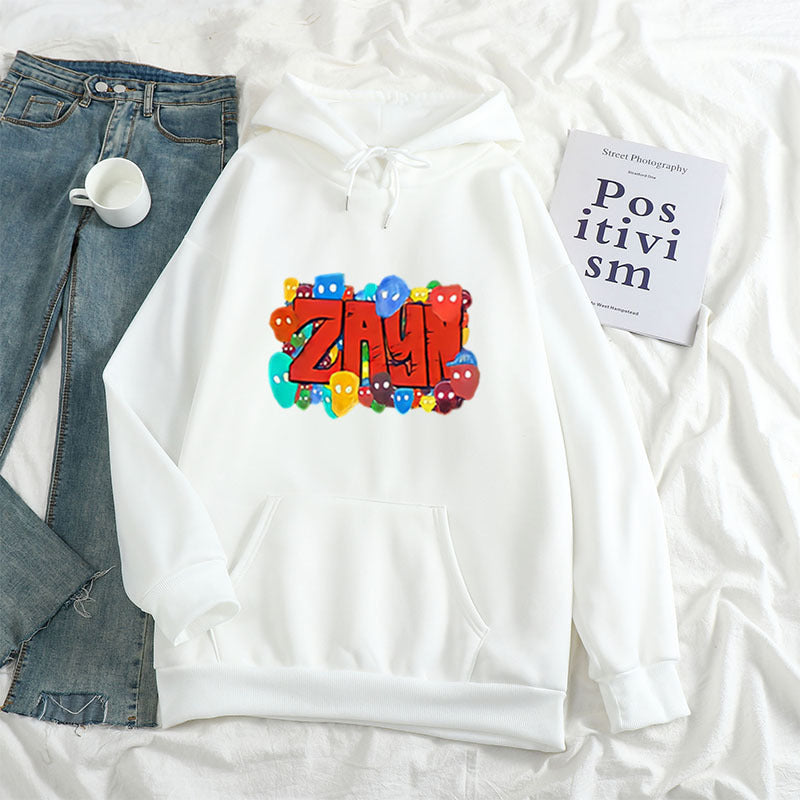 Warm Unisex Hoodie - Oversized, Polyester Fleece, Casual White 3D Changing Face Moving Picture Frame - Tophatter Daily Deals