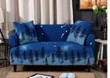 Black Square Black And White Gray Printed Sofa Cover Ice and snow 0 - Tophatter Daily Deals