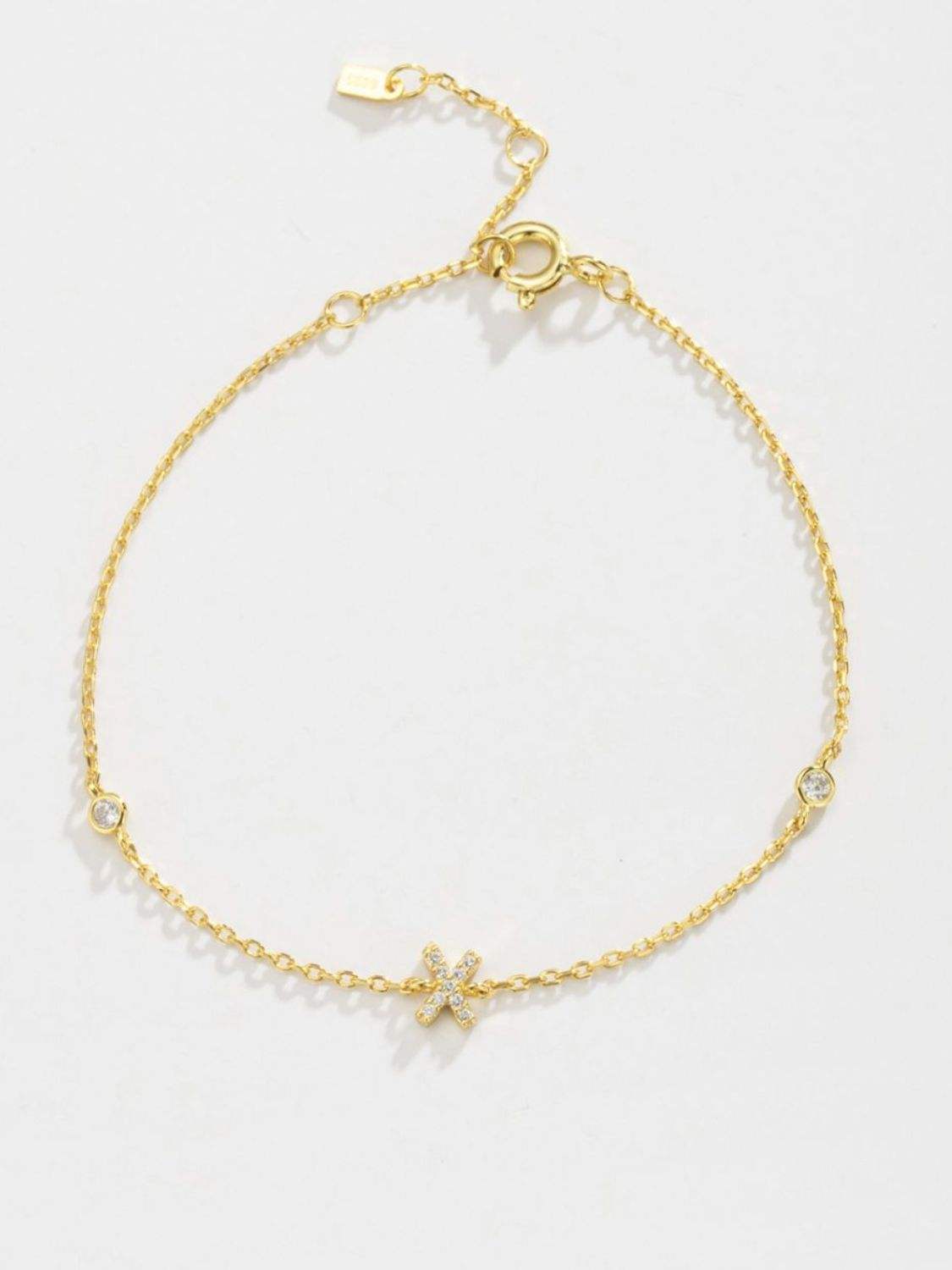 V To Z Zircon 925 Sterling Silver Bracelet Bracelets - Tophatter Daily Deals