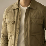 Lightweight Classic Men's Down Jacket - Lapel Shirt, Nylon 3D Changing Face Moving Picture Frame - Tophatter Daily Deals
