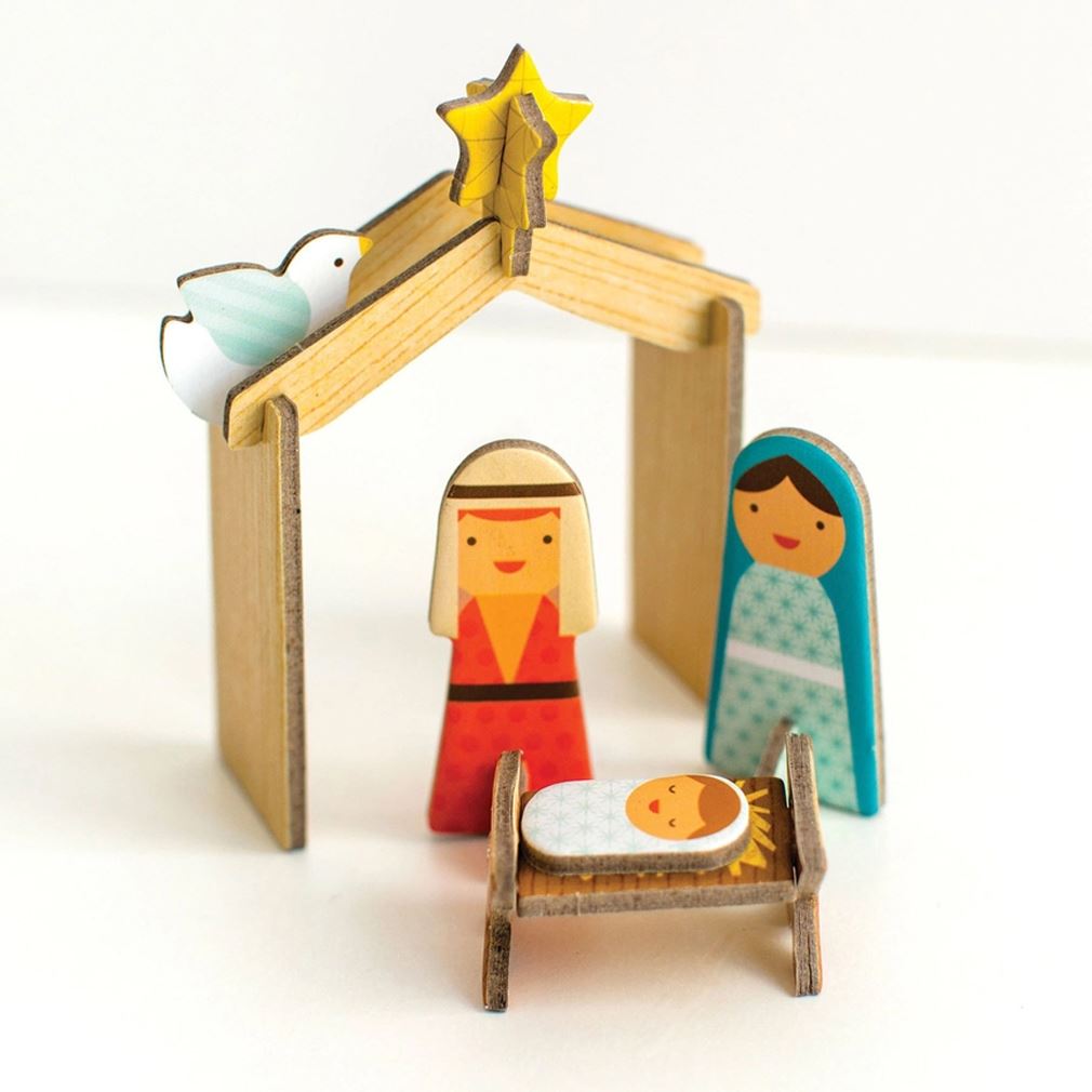 Childrens Nativity Advent Calendar | 3D Christmas Scene with Nativity Figures Advent Calendar - Tophatter Daily Deals