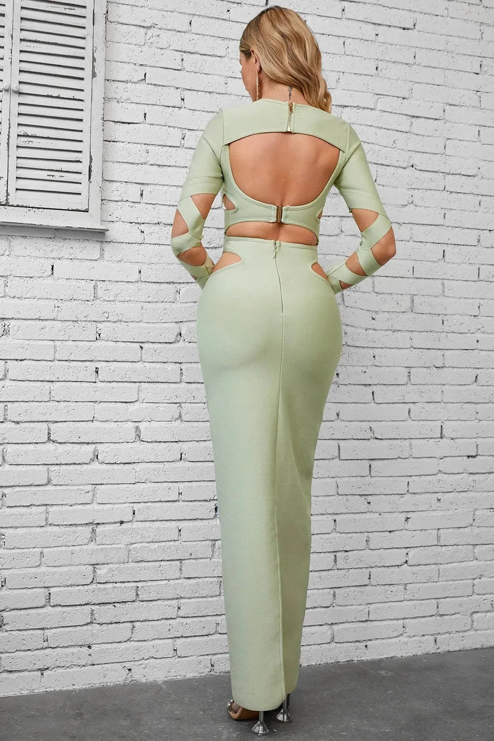 Cutout Round Neck Maxi Wrap Dress Cocktail Dresses - Tophatter Daily Deals