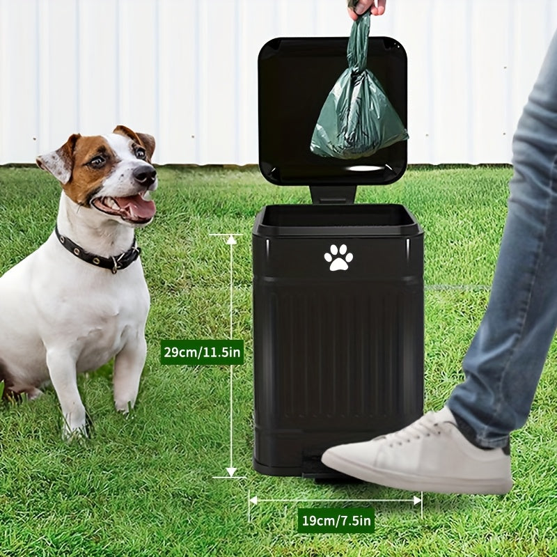 Dog Waste Bin with Pedal Lid Pet Supplies - Tophatter Daily Deals