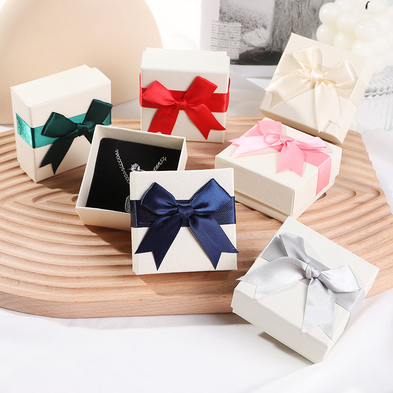 Bow Necklace Earrings Packaging Gift Box 0 - Tophatter Daily Deals