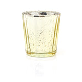 Gold Mercury Effect Glass Tealight Holder | Gold Speckled Tealight Holder | Glass Candle Holder Candle Pot Candle Holder - Tophatter Daily Deals