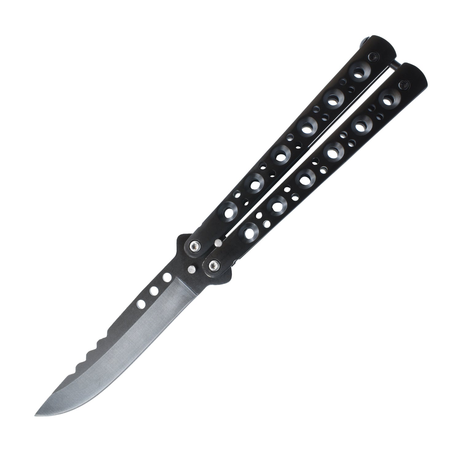 9" Butterfly Knife Black Knife - Tophatter Daily Deals