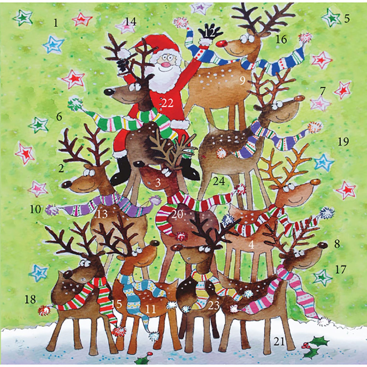 Reindeer Stack Advent Calendar Greetings Card | Christmas Advent Calendar Advent Calendar - Tophatter Daily Deals
