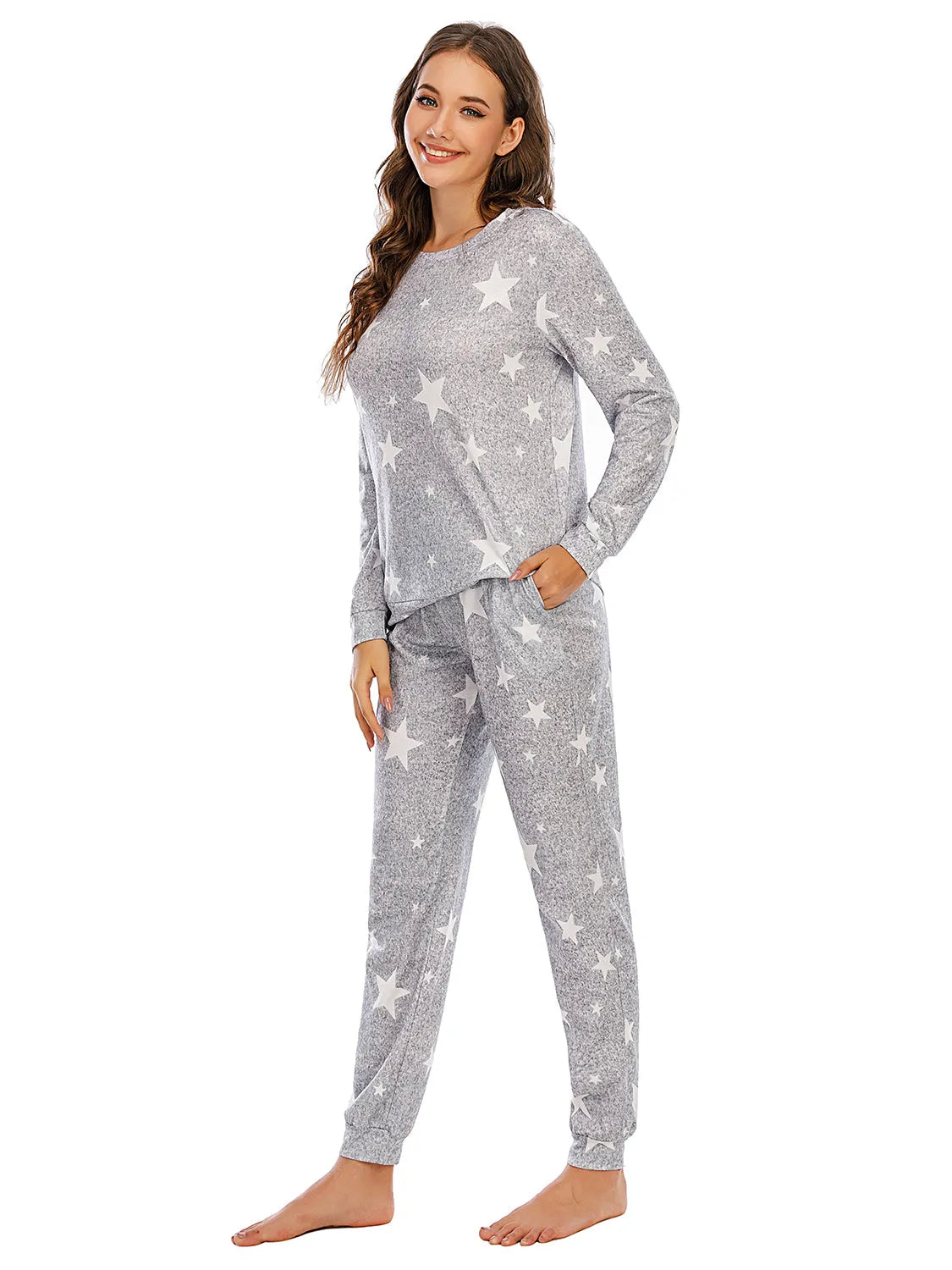 Star Top and Pants Lounge Set Loungewear Sets Apparel & Accessories Fast Shipping Free Shipping H#Y Lingerie Sleepwear Loungewear Loungewear Sets New Deals Sexy sexy lingerie Ship From Overseas Ship from USA USA USA STOCK - Tophatter Daily Deals And Savings