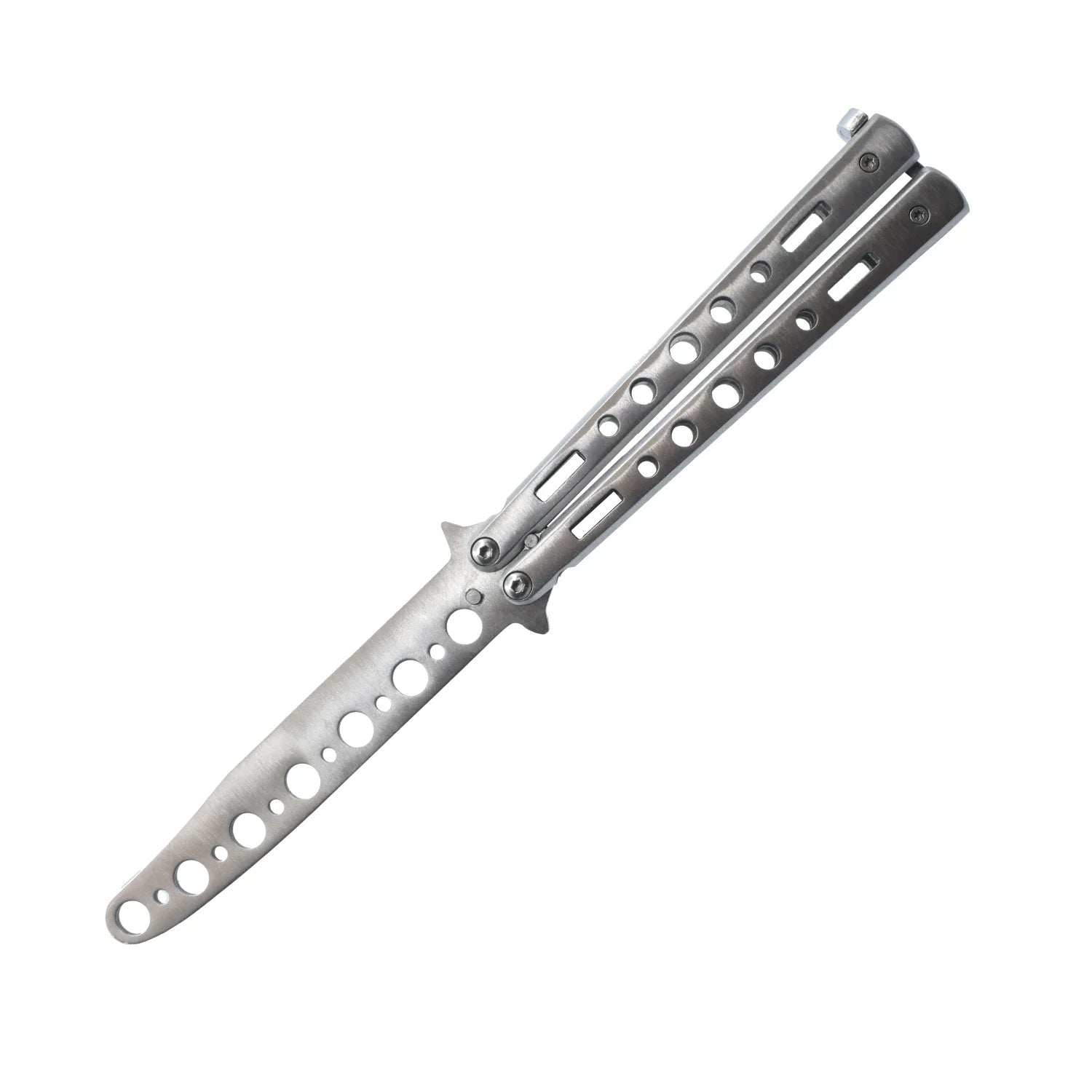 PRACTICE- Butterfly Trainer Knife (BALISONE) SILVER - Tophatter Daily Deals