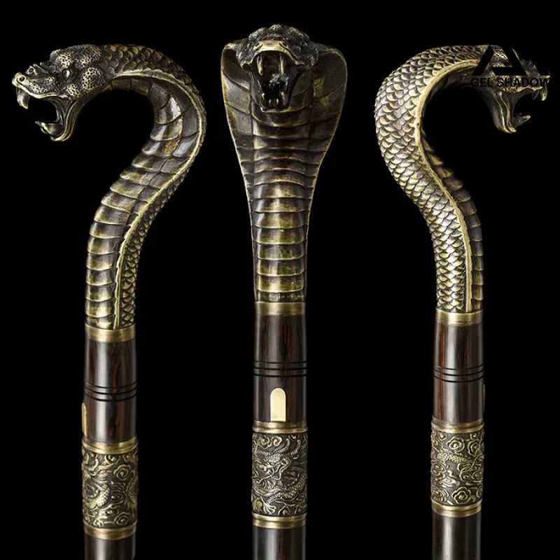 Ebony Wood Snake-Head Sword Cane(US ONLY)-GS48 Pocket Knives - Tophatter Daily Deals