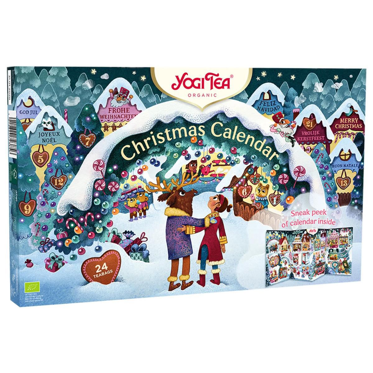 Yogi Tea Organic Christmas Advent Calendar | 24 Ayurvedic Herbal & Spiced Teas Advent Calendar - Tophatter Daily Deals