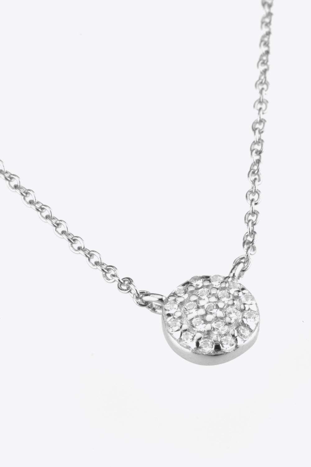 Zircon Decor Pendant 925 Sterling Silver Necklace Necklaces - Tophatter Daily Deals