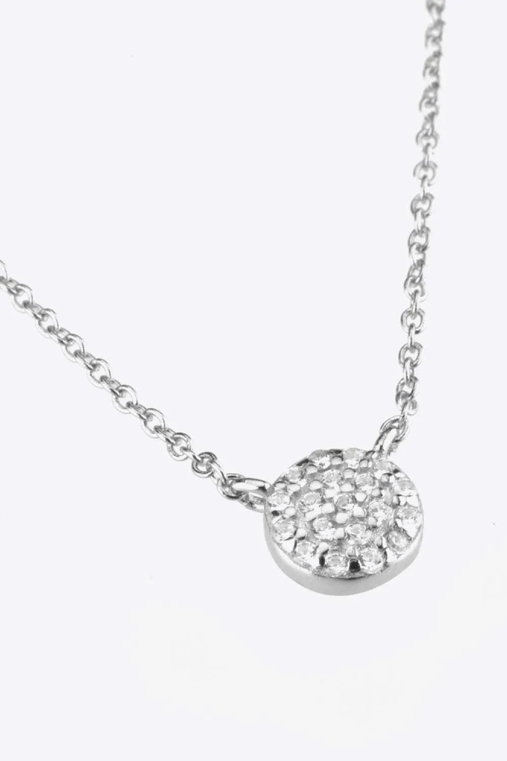 Zircon Decor Pendant 925 Sterling Silver Necklace Necklaces - Tophatter Daily Deals