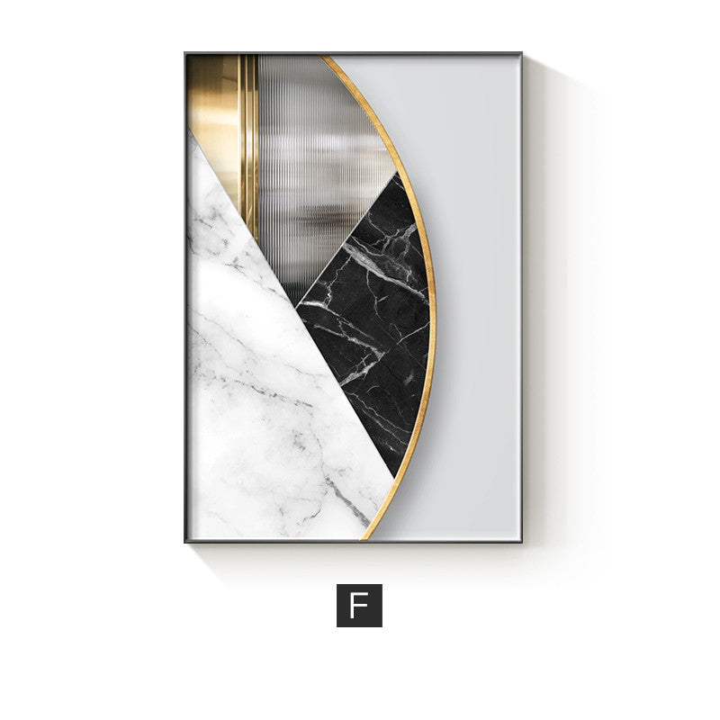 Abstract Geometric Canvas Painting Picture Home Decor Wall Poster F 0 - Tophatter Daily Deals