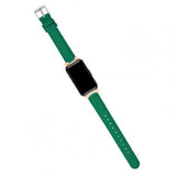 Bracelet Leather Strap With Lychee Pattern Green 0 - Tophatter Daily Deals