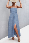 Strapless Split Maxi Dress Casual Dresses - Tophatter Daily Deals