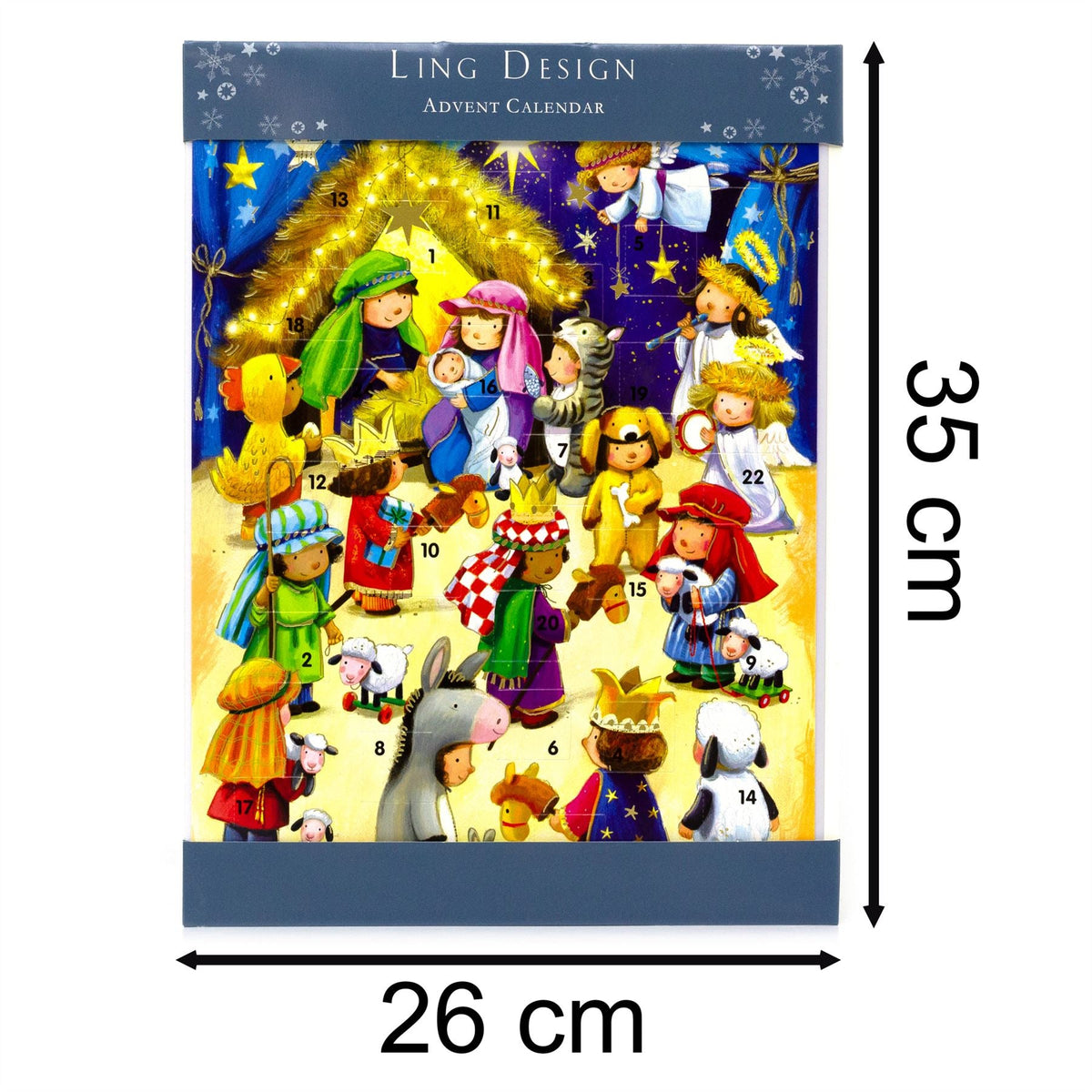 Away in a Manger Christmas Advent Calendar | Religious Advent Calendar - 34x25cm Advent Calendar - Tophatter Daily Deals