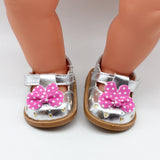18 Inch Doll Toy Girl Shoes Cute Leather Shoes Silver 0 - Tophatter Daily Deals