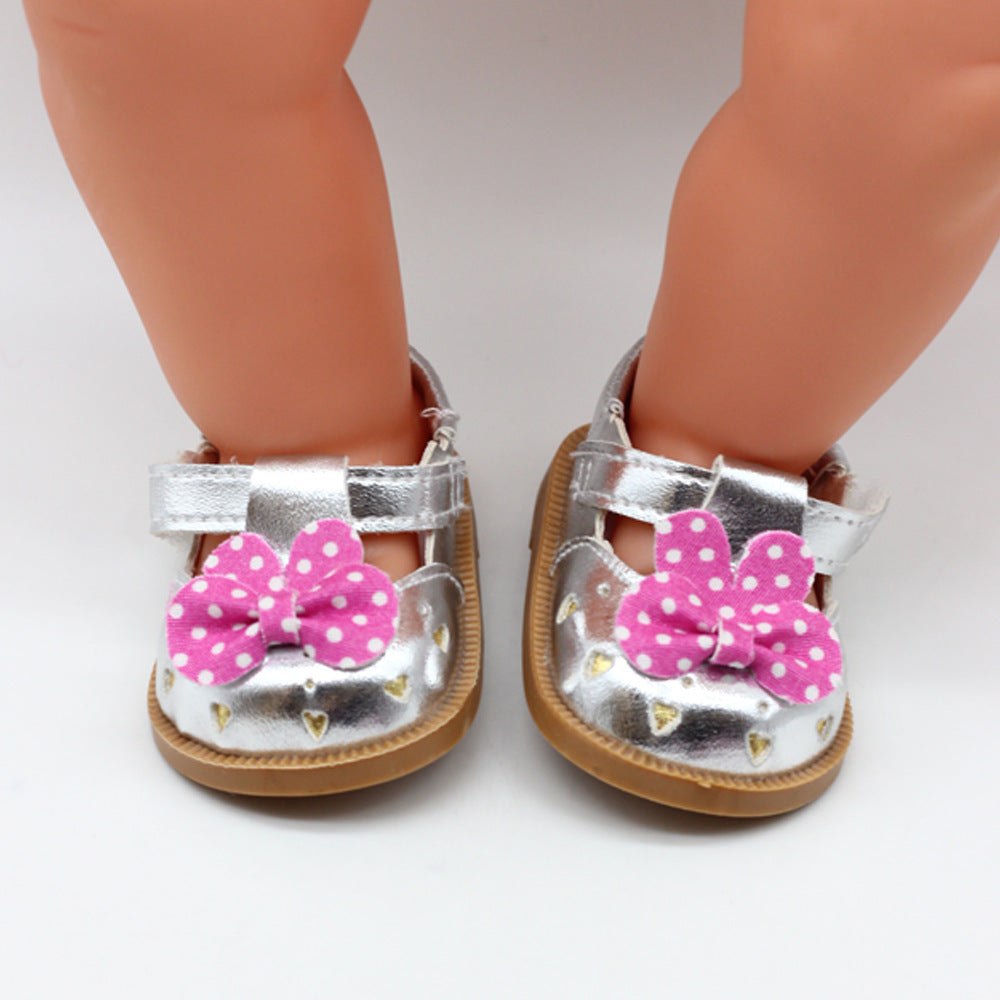 18 Inch Doll Toy Girl Shoes Cute Leather Shoes Silver 0 - Tophatter Daily Deals