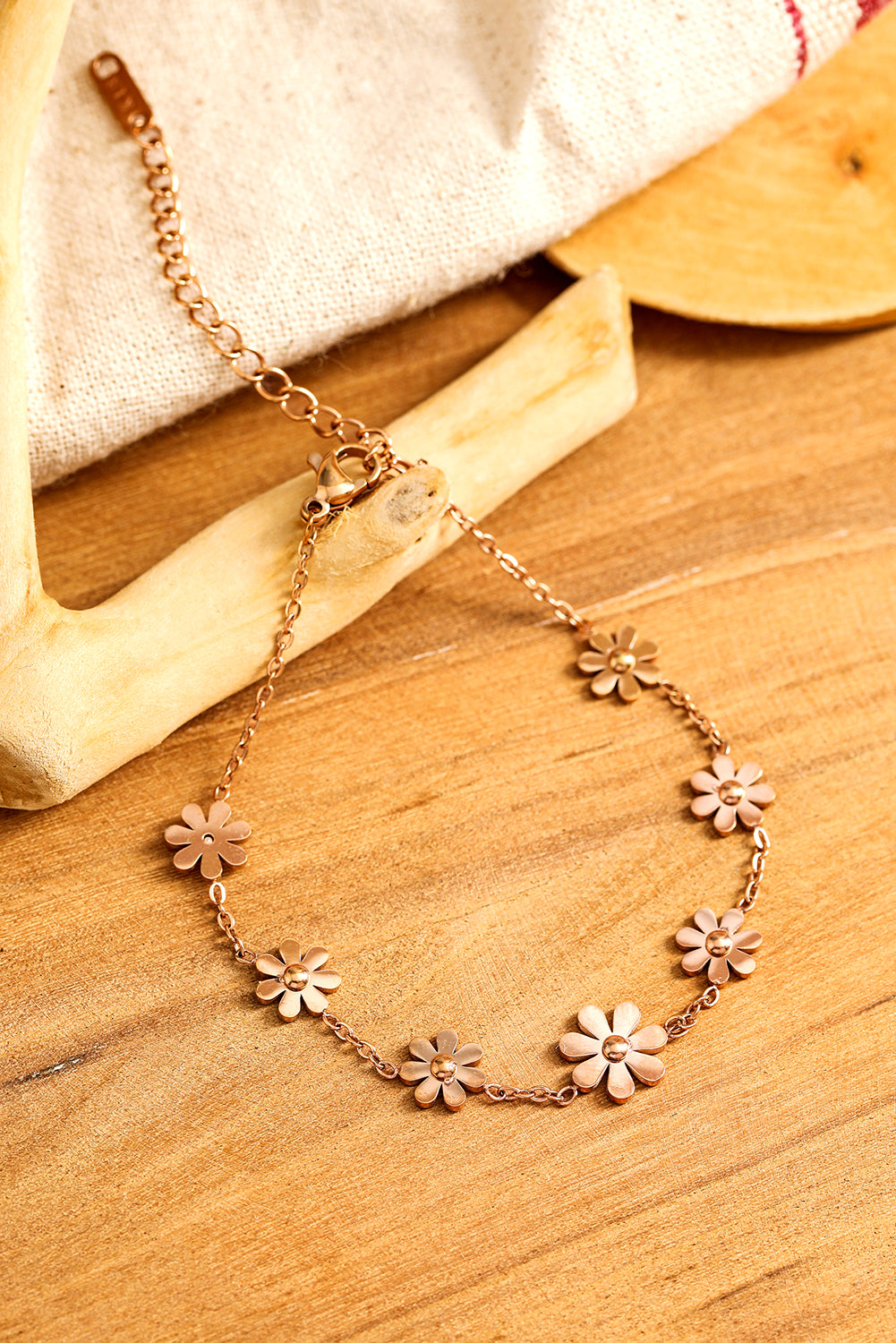 Gold Daisy Alloy Adjustable Bracelet Bracelets - Tophatter Daily Deals