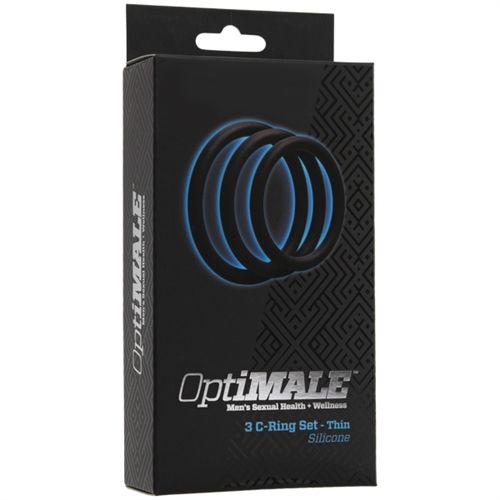 Optimale 3 Ring Set (Slate) – Silicone Thin Cock Ring Set with 40mm, 45mm, and 50mm Diameters > Cock Ring > Sets - Tophatter Daily Deals