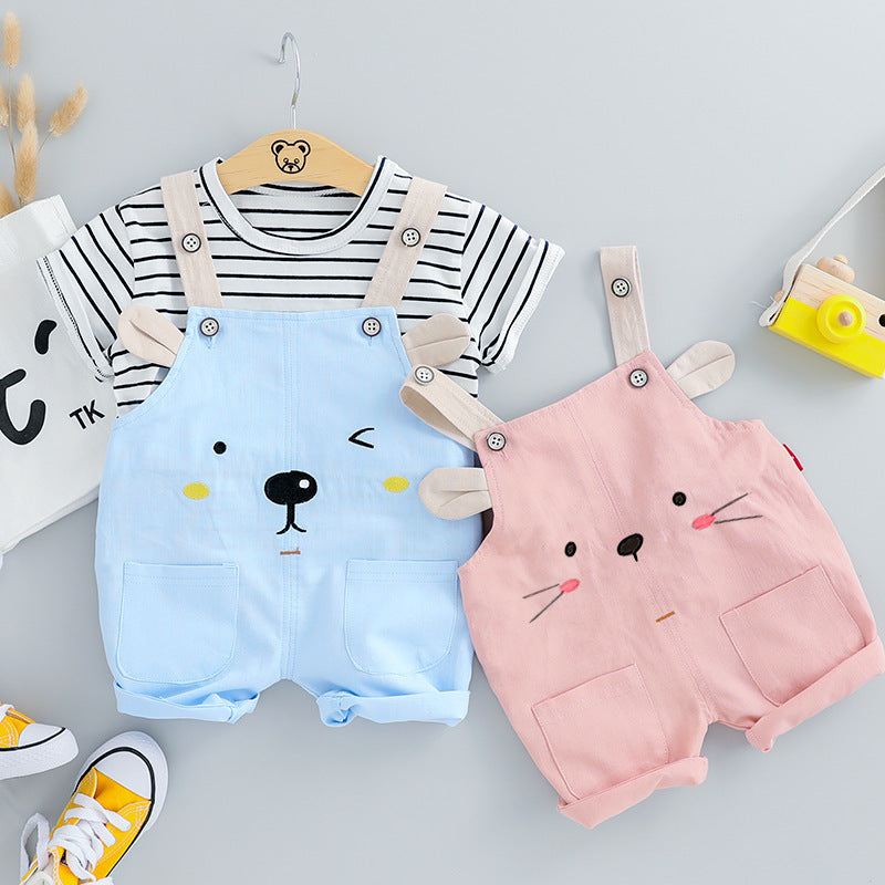 Baby Summer Clothes New Foreign Trade Overalls 0 - Tophatter Daily Deals