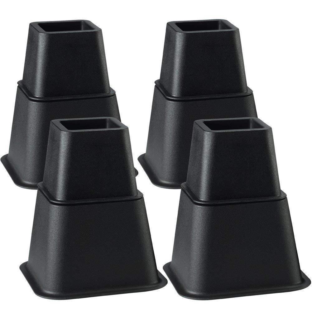 8 Bed Feet Set Plastic Heightening Pad Table Feet Load-bearing Anti-wear Table Mat 0 - Tophatter Daily Deals