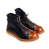 American Style Retro Leather Thick Sole Casual Boots Men's High Top The first year of1746 0 - Tophatter Daily Deals